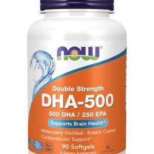 NOW DHA-500, 500 mg DHA a 250 mg EPA, 90 softgelových kapslí