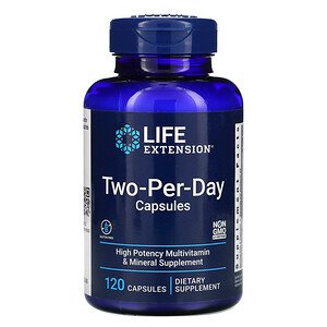 Life Extension Two Per Day, multivitamin, 120 kapslí