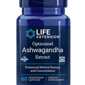 Life Extension Optimized Ashwagandha Extract, Sensoril, 60 rostlinných kapslí