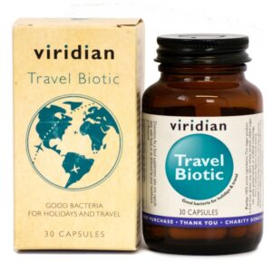 Viridian Travel Biotic, Saccharomyces boulardii se zázvorem, 30 kapslí