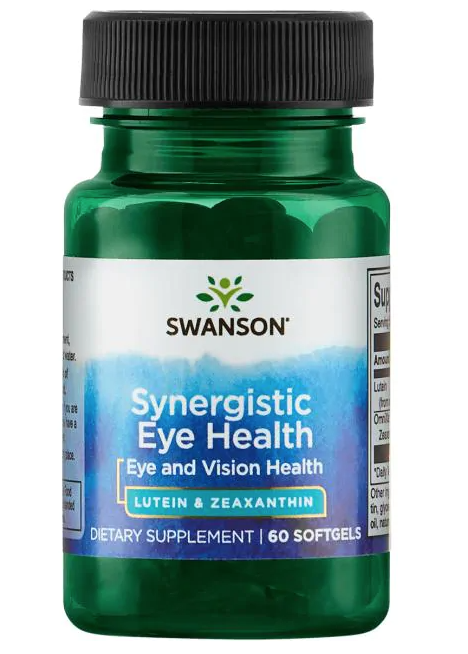 Swanson Synergistic Eye Health, lutein a zeaxantin, 60 softgelových kapslí