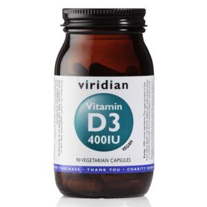 Viridian Vitamin D3 400 IU z lišejníku, 90 kapslí