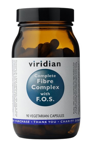 Viridian Fibre Complex s F.O.S., psyllium a lněné semínko, 90 kapslí