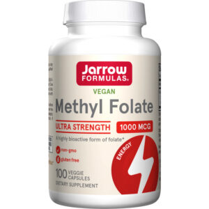 Jarrow Formulas Methyl Folate, kyselina listová v aktivní formě, 1000 µg, 100 rostlinných kapslí