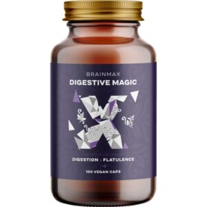 BrainMax Digestive Magic, trávicí enzymy, 100 rostlinných kapslí