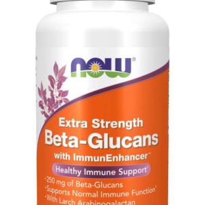 NOW Foods Beta glukany s ImmunEnhancer, Extra Strength, 60 rostlinných kapslí