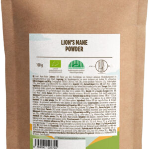 BrainMax Pure Lion's Mane, korálovec ježatý prášek, BIO, 100 g