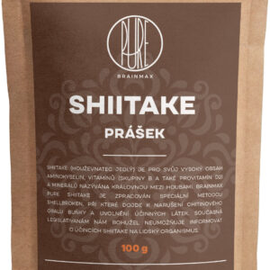 BrainMax Pure Shiitake, prášek z plodnice, BIO, 100 g