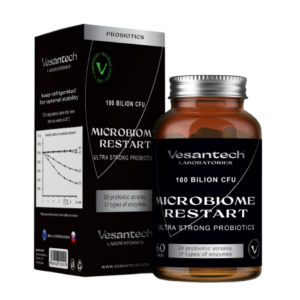 Vesantech Probiotika na obnovu střevního mikrobiomu, 30 kmenů, 60 kapslí