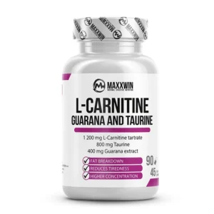 Maxxwin L-Carnitine Guarana Taurine, L-karnitin tartrát, 90 kapslí