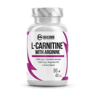 Maxxwin L-Carnitine Arginine, L-karnitin tartrát a arginin, 90 kapslí