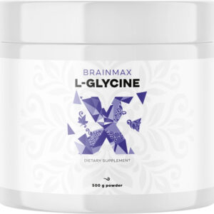 BrainMax Glycine, aminokyseliny, L-glycin v prášku, 500 g