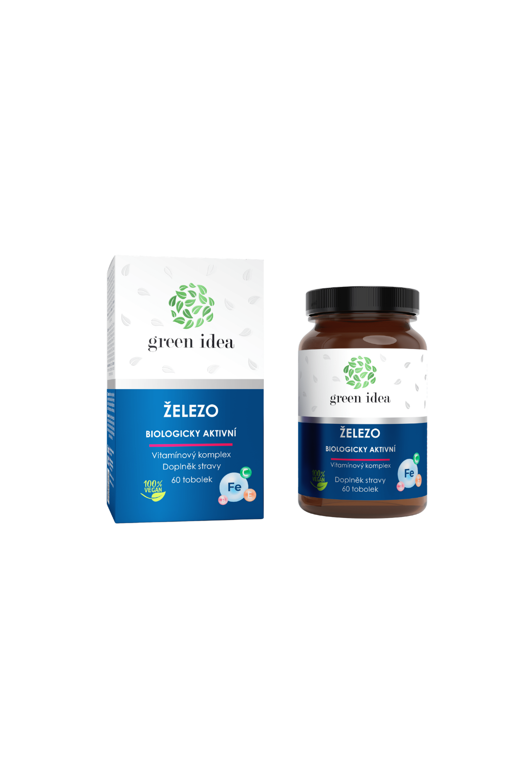 Green idea Železo, vitamínový komplex, 60 tobolek