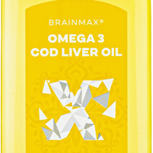 BrainMax Omega 3 Cod Liver Oil, olej z tresčích jater, 240 ml