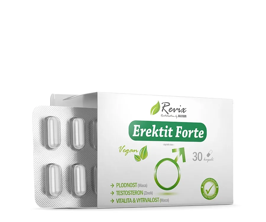 Maxxwin Erektit Forte, kotvičník a maca, 30 kapslí
