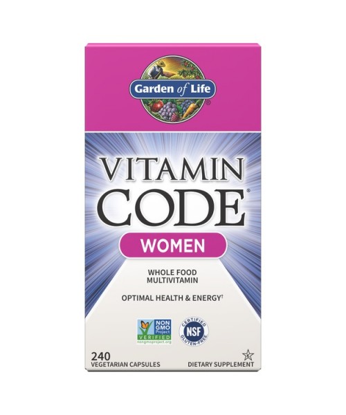 Garden of Life Vitamin Code Women, multivitamin pro ženy, 240 rostlinných kapslí