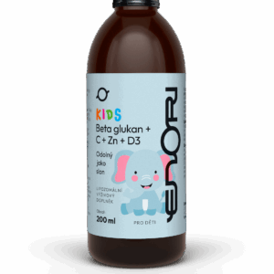 Enori lipozomální BetaGlukan s vitaminem C, D3 a zinkem pro děti, 200 ml