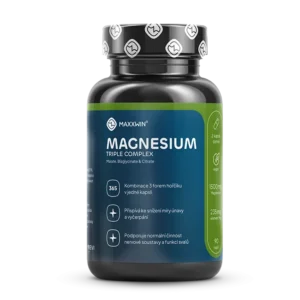 Maxxwin Magnesium Triple Complex, hořčík, 90 kapslí