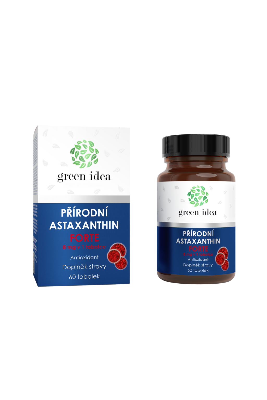 Green idea Astaxanthin Forte, astaxantin 8 mg, 60 tobolek