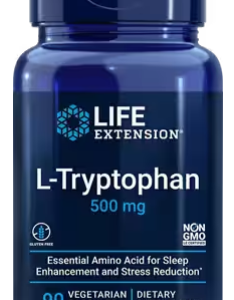 Life Extension L-tryptofan 500 mg, 90 rostlinných kapslí