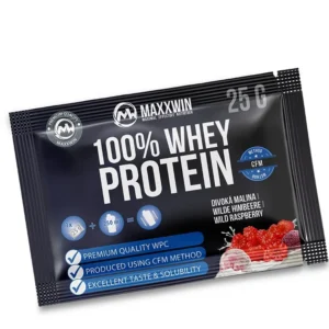 Maxxwin Protein 100% Whey 80, divoká malina, 25 g