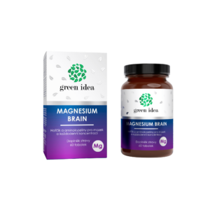Green idea Magnesium Brain, hořčík bisglycinát s L-theaninem, 60 tobolek