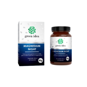 Green idea Magnesium Night, hořčík bisglycinát s L-theaninem, 60 tobolek