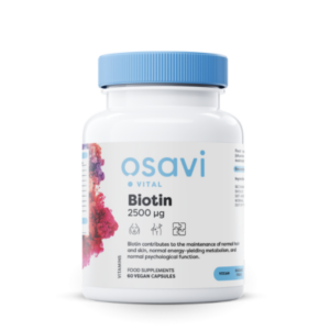 Osavi Biotin, 2500 µg, 60 rostlinných kapslí