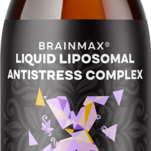 BrainMax Lipozomální Antistres komplex, ashwagandha Sensoril a šafrán, 200 ml