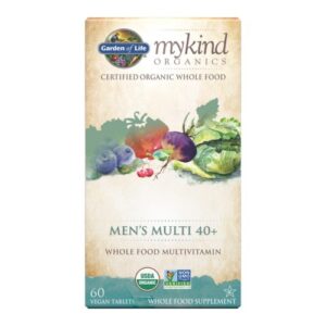 Garden of Life Mykind Organics Men's Multi, multivitamin pro muže 40+, 60 rostlinných tablet