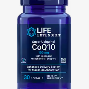 Life Extension Super Ubiquinol CoQ10 100 mg, se shilajitem, 30 kapslí