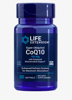 Life Extension Super Ubiquinol CoQ10 100 mg, se shilajitem, 30 kapslí