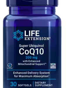 Life Extension Super Ubiquinol CoQ10 200 mg, se shilajitem, 30 kapslí
