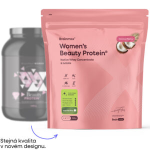 BrainMax Women Beauty Protein, kokos, 1000 g