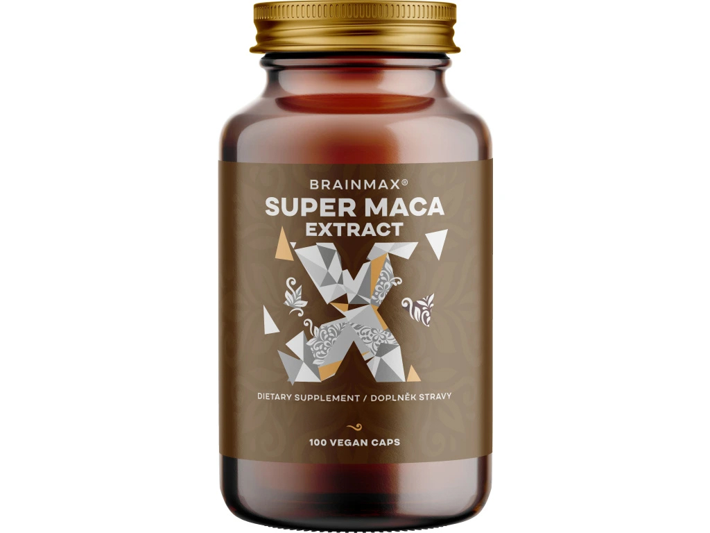 BrainMax Super Maca, extrakt 700 mg, 100 rostlinných kapslí