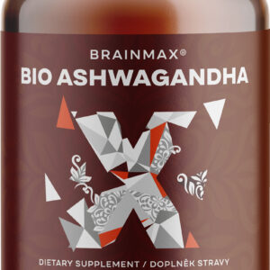 BrainMax Organic Ashwagandha, ashwagandha prášek z kořene, 560 mg, 100 rostlinných kapslí