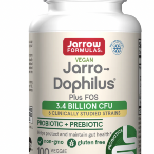 Jarrow Formulas Jarro-Dophilus a FOS, probiotika a prebiotika, 6 kmenů, 100 rostlinných kapslí