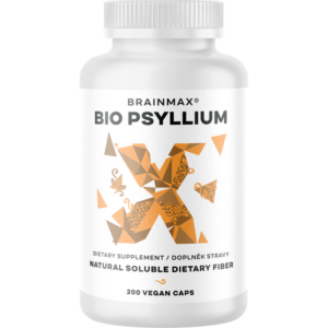 BrainMax Organic Psyllium, 800 mg, BIO, 200 rostlinných kapslí