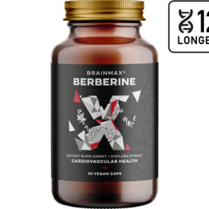 BrainMax Berberin, berberin HCl 500 mg, 90 rostlinných kapslí
