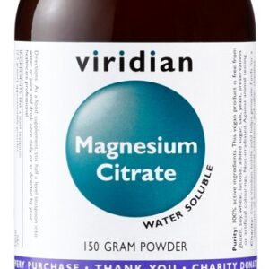 Viridian Magnesium Citrate Powder, hořčík citrát v prášku, 150 g