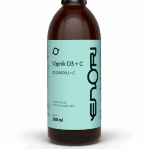 Enori lipozomální Vápník D3 a C, vápník a vitamín D, 200 ml