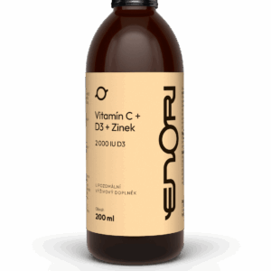 Enori lipozomální vitamín C, D3 a zinek, 200 ml