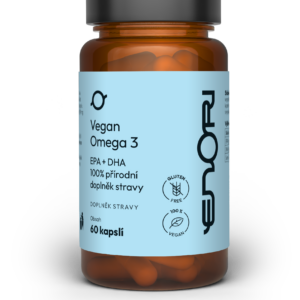 Enori Vegan Omega 3, EPA a DHA z mikrořas, 60 kapslí