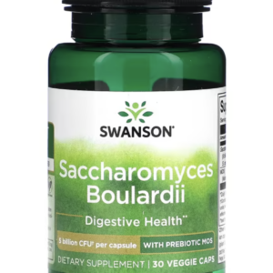 Swanson Saccharomyces Boulardii s MOS, 30 rostlinných kapslí