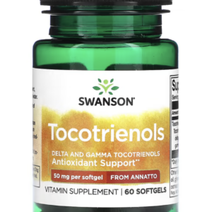 Swanson Tocotrienols, vitamin E z annatta DeltaGold, 50 mg, 60 kapslí