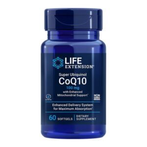 Life Extension Super Ubiquinol CoQ10 100 mg, se shilajitem, 60 softgelových kapslí