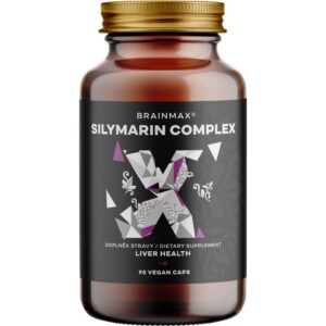 BrainMax Silymarin Complex, silymarin z ostropestřce a pět bylin, 90 rostlinných kapslí