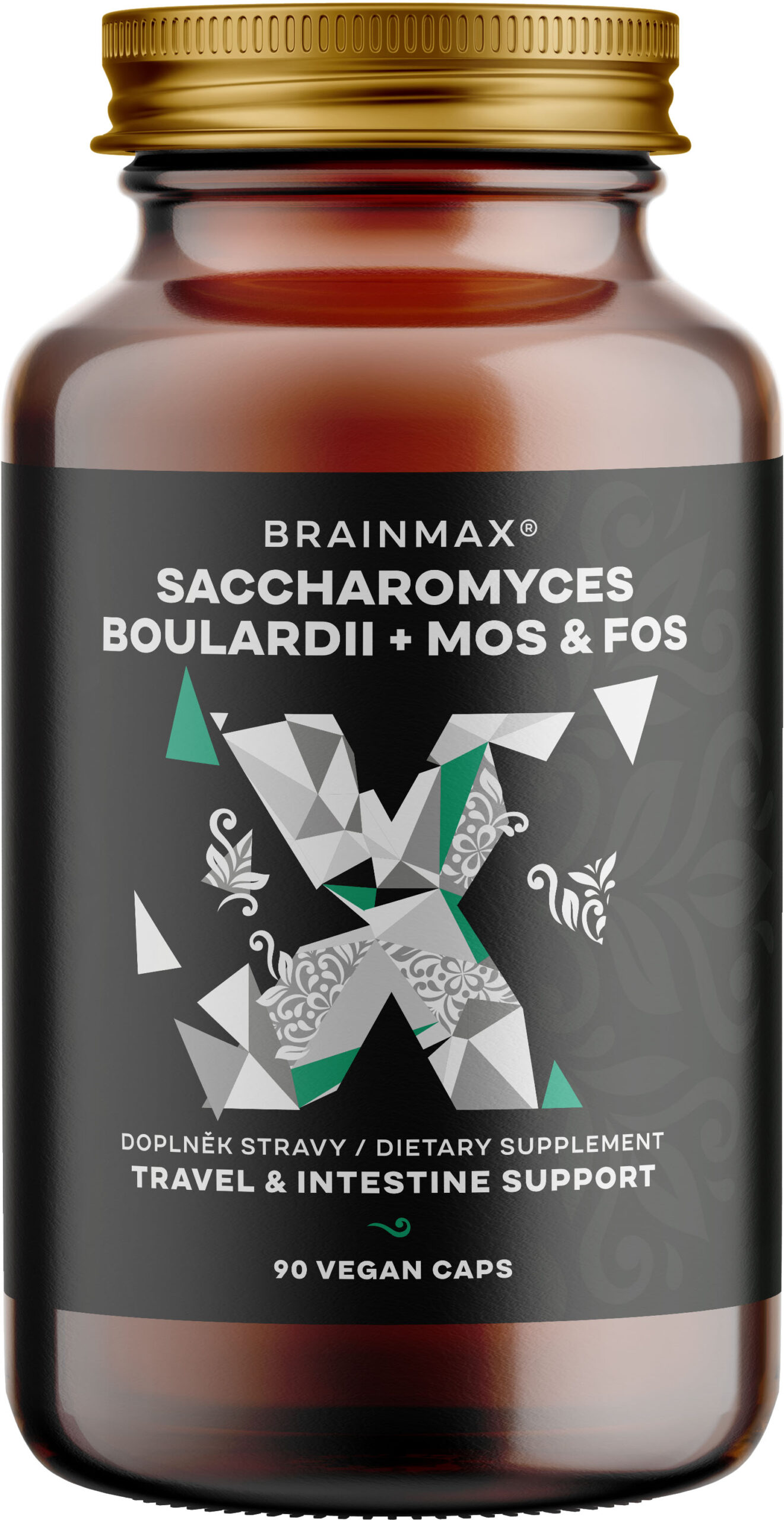 BrainMax Saccharomyces boulardii, cestovní probiotika, 90 rostlinných kapslí