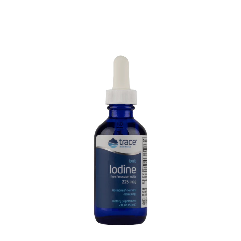 Trace Minerals Ionic Iodine, jodid draselný v kapkách, 225 µg, 59 ml