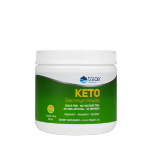 Trace Minerals Keto Electrolyte Powder, elektrolyty v prášku, citron a limetka, 330 g